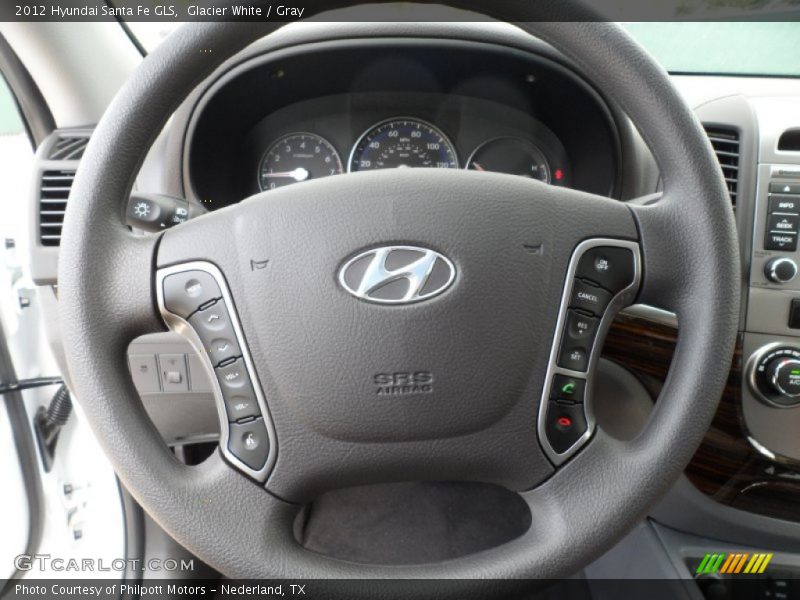 Glacier White / Gray 2012 Hyundai Santa Fe GLS