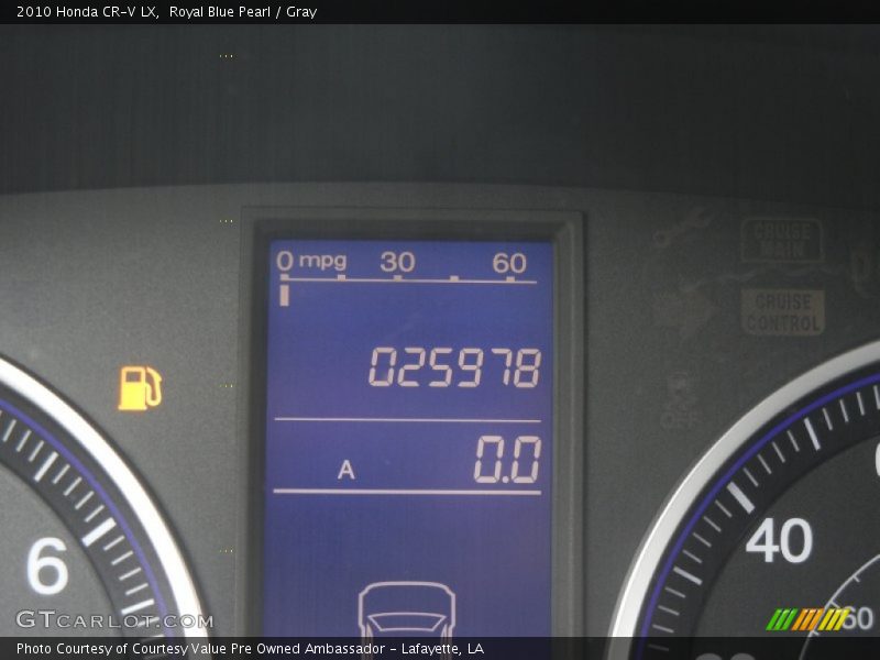 Royal Blue Pearl / Gray 2010 Honda CR-V LX