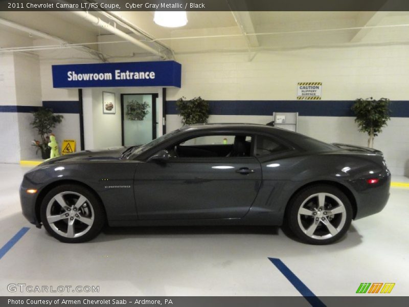 Cyber Gray Metallic / Black 2011 Chevrolet Camaro LT/RS Coupe