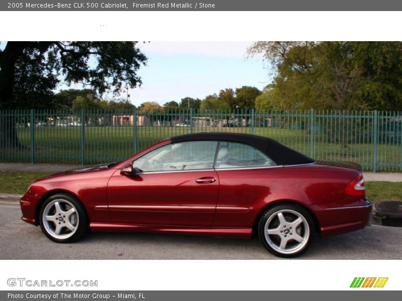 Firemist Red Metallic / Stone 2005 Mercedes-Benz CLK 500 Cabriolet