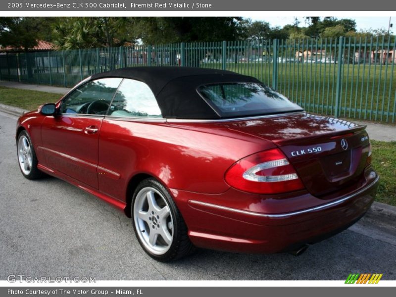 Firemist Red Metallic / Stone 2005 Mercedes-Benz CLK 500 Cabriolet