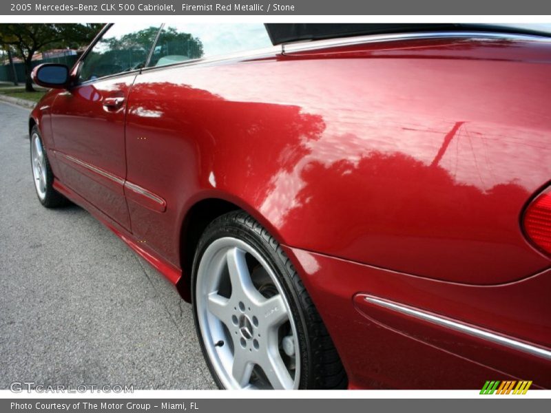 Firemist Red Metallic / Stone 2005 Mercedes-Benz CLK 500 Cabriolet