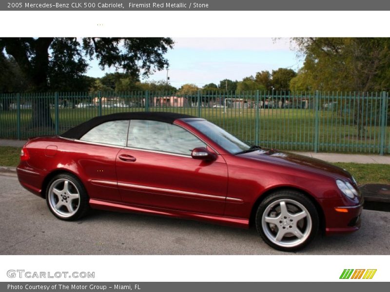 Firemist Red Metallic / Stone 2005 Mercedes-Benz CLK 500 Cabriolet