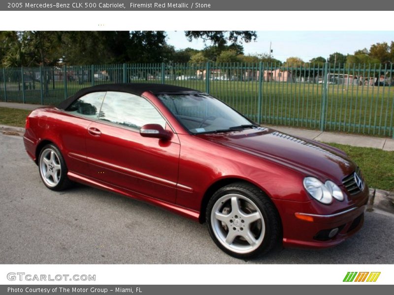Firemist Red Metallic / Stone 2005 Mercedes-Benz CLK 500 Cabriolet