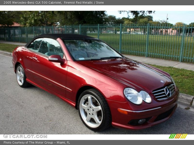 Firemist Red Metallic / Stone 2005 Mercedes-Benz CLK 500 Cabriolet