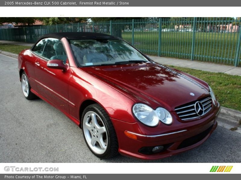 Firemist Red Metallic / Stone 2005 Mercedes-Benz CLK 500 Cabriolet