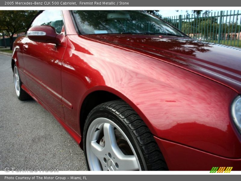 Firemist Red Metallic / Stone 2005 Mercedes-Benz CLK 500 Cabriolet