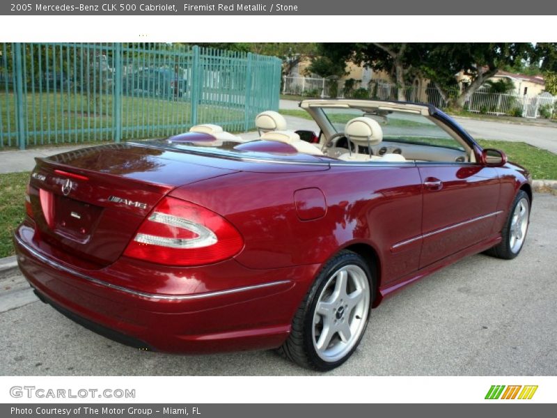 Firemist Red Metallic / Stone 2005 Mercedes-Benz CLK 500 Cabriolet
