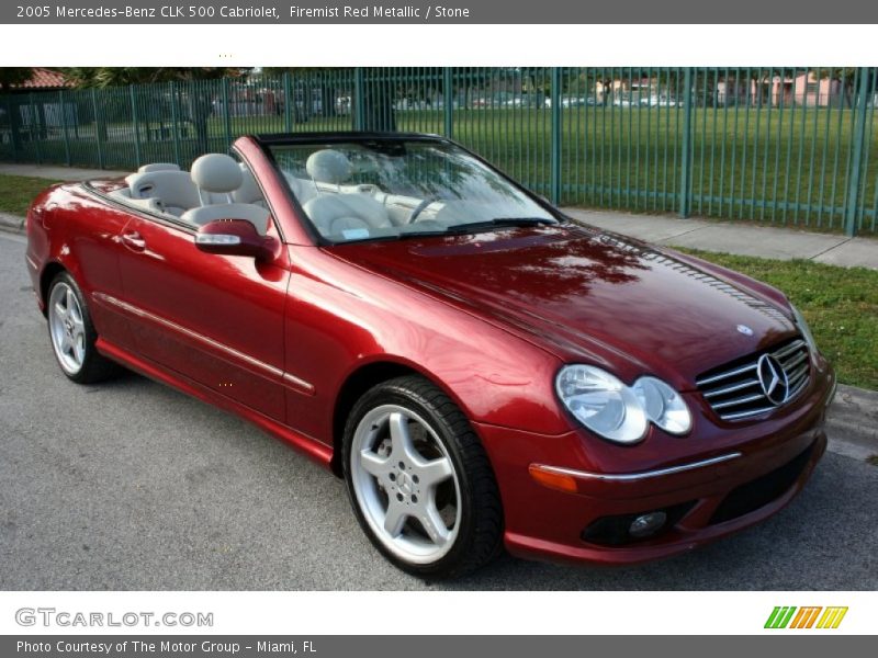 Firemist Red Metallic / Stone 2005 Mercedes-Benz CLK 500 Cabriolet