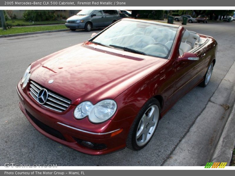 Firemist Red Metallic / Stone 2005 Mercedes-Benz CLK 500 Cabriolet