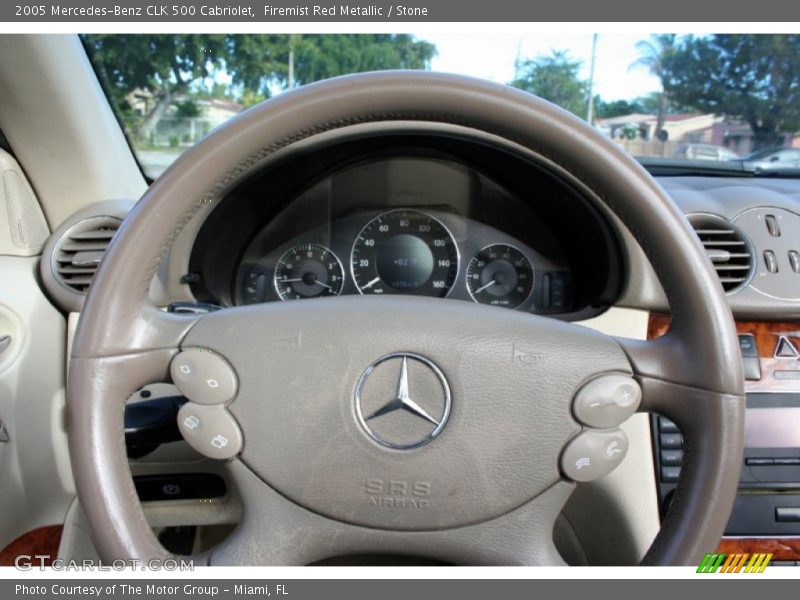 Firemist Red Metallic / Stone 2005 Mercedes-Benz CLK 500 Cabriolet