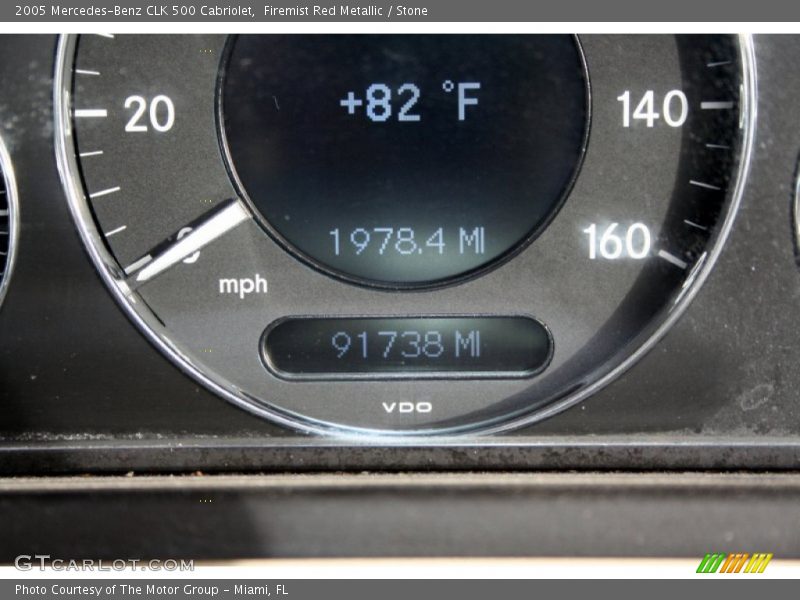 Firemist Red Metallic / Stone 2005 Mercedes-Benz CLK 500 Cabriolet