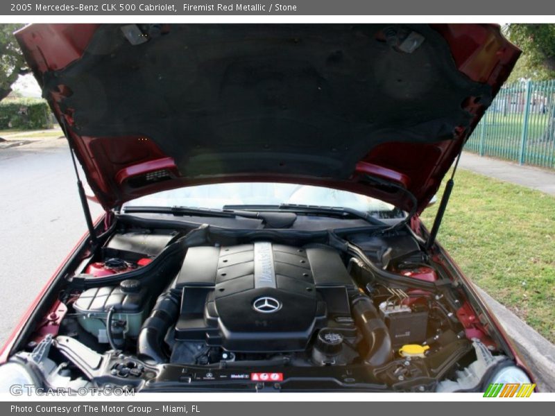 Firemist Red Metallic / Stone 2005 Mercedes-Benz CLK 500 Cabriolet