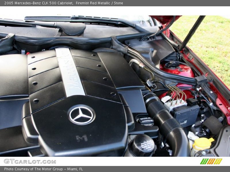 Firemist Red Metallic / Stone 2005 Mercedes-Benz CLK 500 Cabriolet