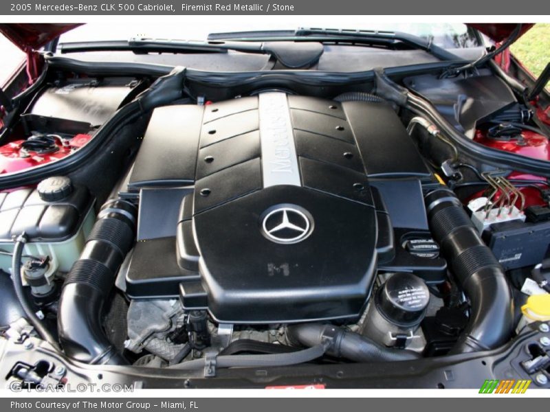 Firemist Red Metallic / Stone 2005 Mercedes-Benz CLK 500 Cabriolet