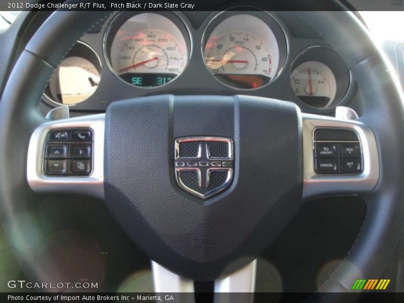 Pitch Black / Dark Slate Gray 2012 Dodge Challenger R/T Plus