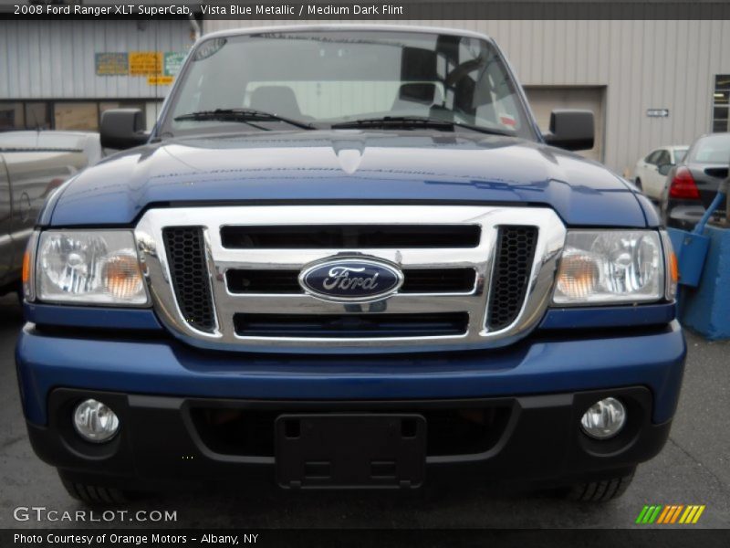 Vista Blue Metallic / Medium Dark Flint 2008 Ford Ranger XLT SuperCab