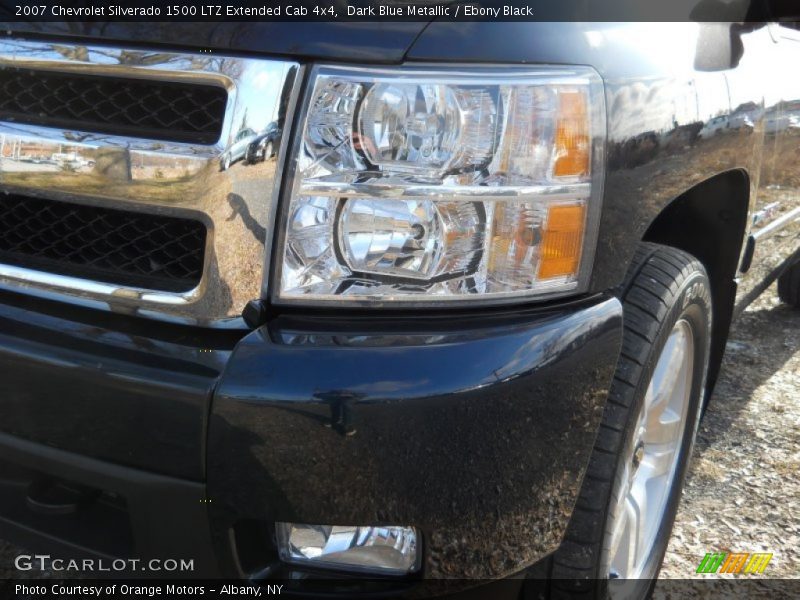 Dark Blue Metallic / Ebony Black 2007 Chevrolet Silverado 1500 LTZ Extended Cab 4x4