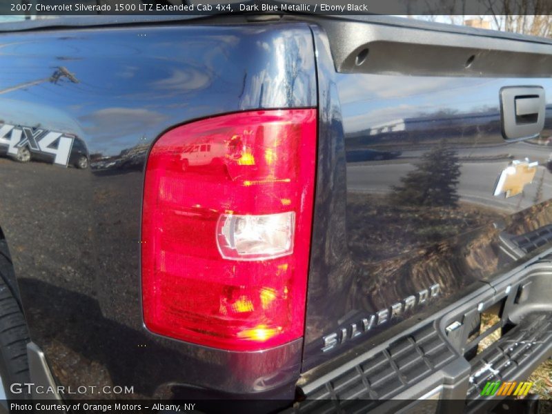 Dark Blue Metallic / Ebony Black 2007 Chevrolet Silverado 1500 LTZ Extended Cab 4x4