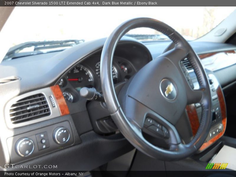 Dark Blue Metallic / Ebony Black 2007 Chevrolet Silverado 1500 LTZ Extended Cab 4x4