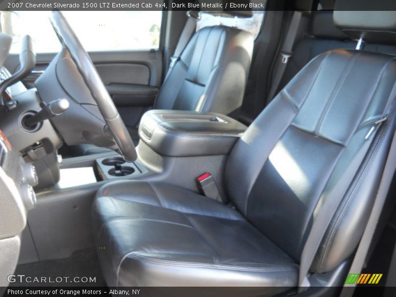 Dark Blue Metallic / Ebony Black 2007 Chevrolet Silverado 1500 LTZ Extended Cab 4x4