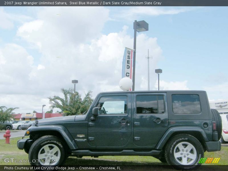Steel Blue Metallic / Dark Slate Gray/Medium Slate Gray 2007 Jeep Wrangler Unlimited Sahara