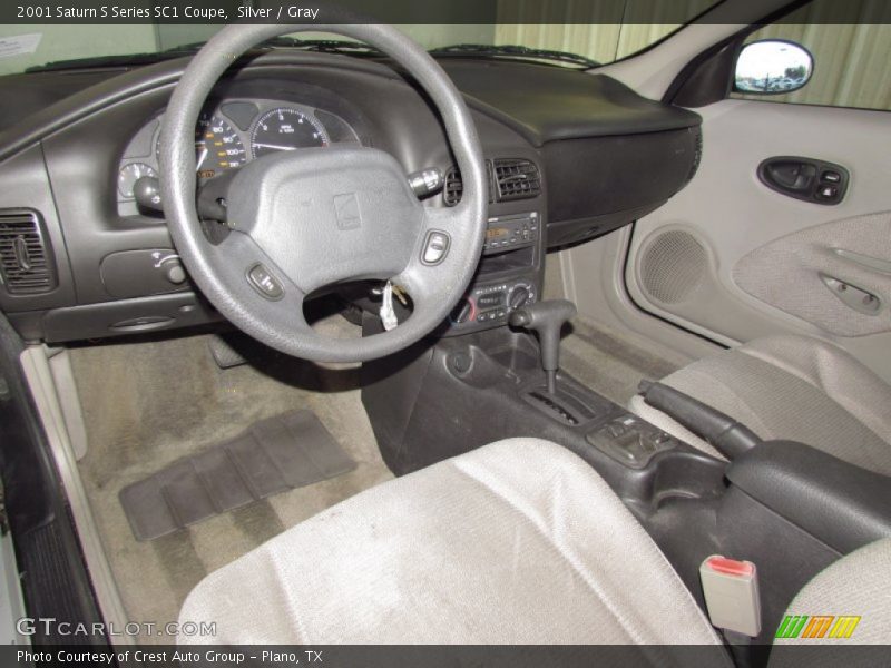 Silver / Gray 2001 Saturn S Series SC1 Coupe