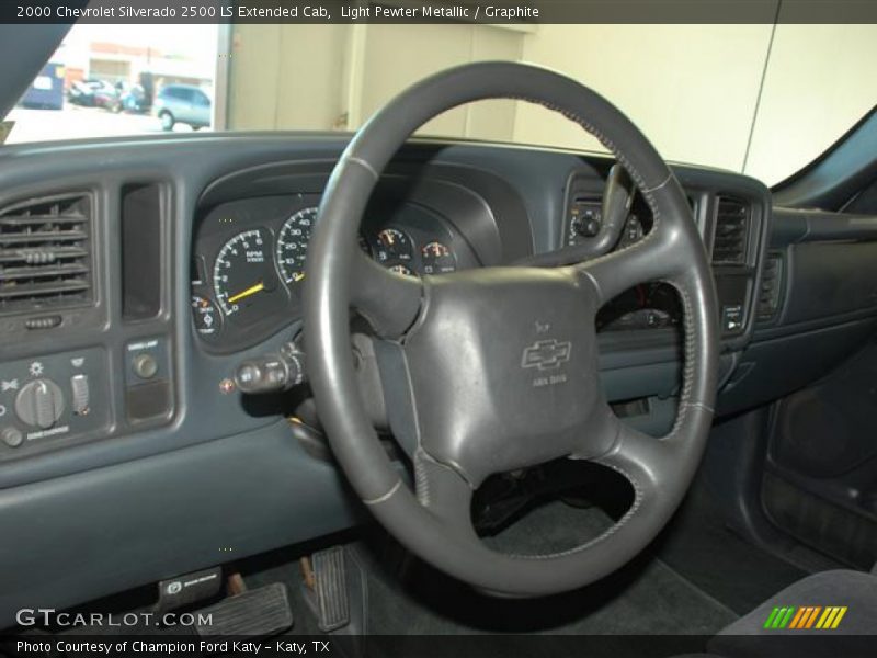 Light Pewter Metallic / Graphite 2000 Chevrolet Silverado 2500 LS Extended Cab