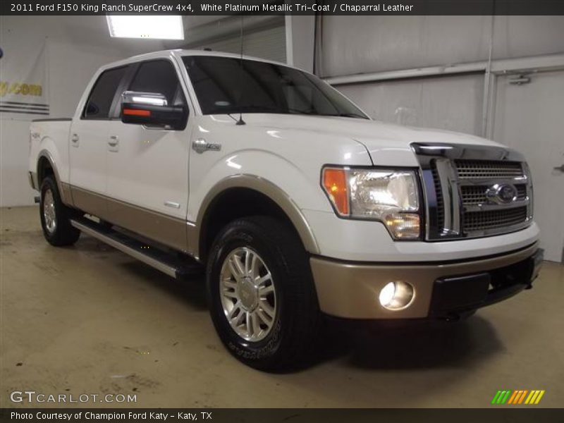 White Platinum Metallic Tri-Coat / Chaparral Leather 2011 Ford F150 King Ranch SuperCrew 4x4