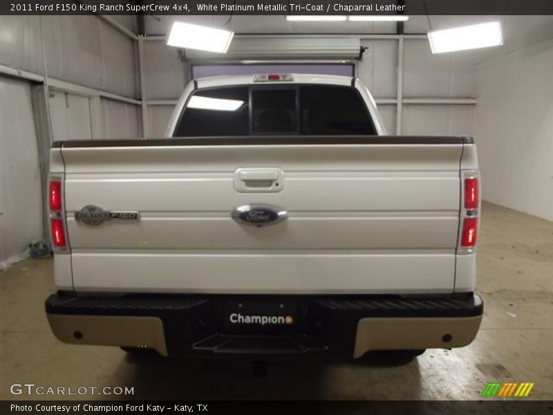 White Platinum Metallic Tri-Coat / Chaparral Leather 2011 Ford F150 King Ranch SuperCrew 4x4