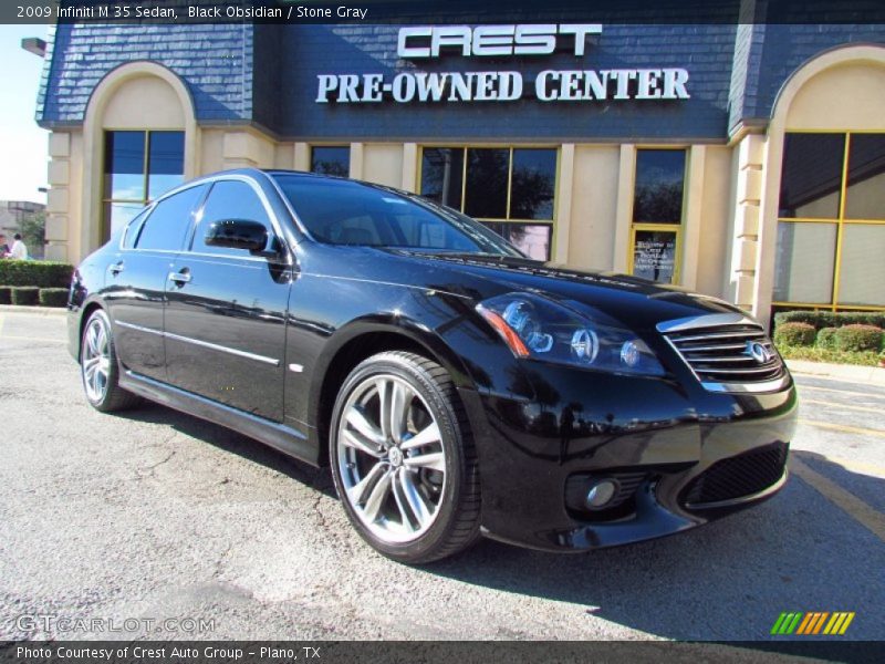 Black Obsidian / Stone Gray 2009 Infiniti M 35 Sedan