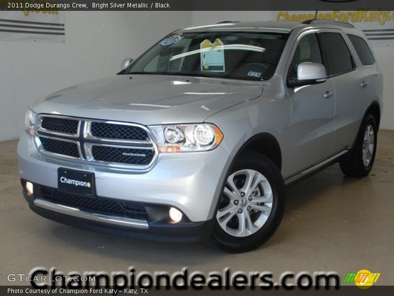 Bright Silver Metallic / Black 2011 Dodge Durango Crew