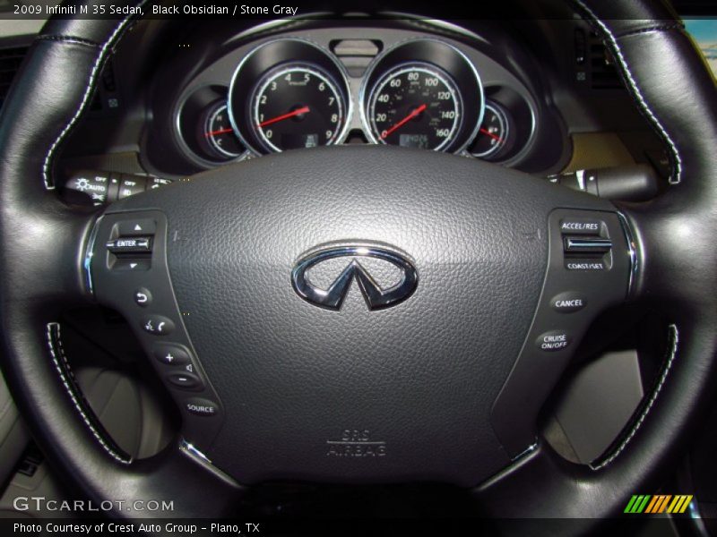 Black Obsidian / Stone Gray 2009 Infiniti M 35 Sedan