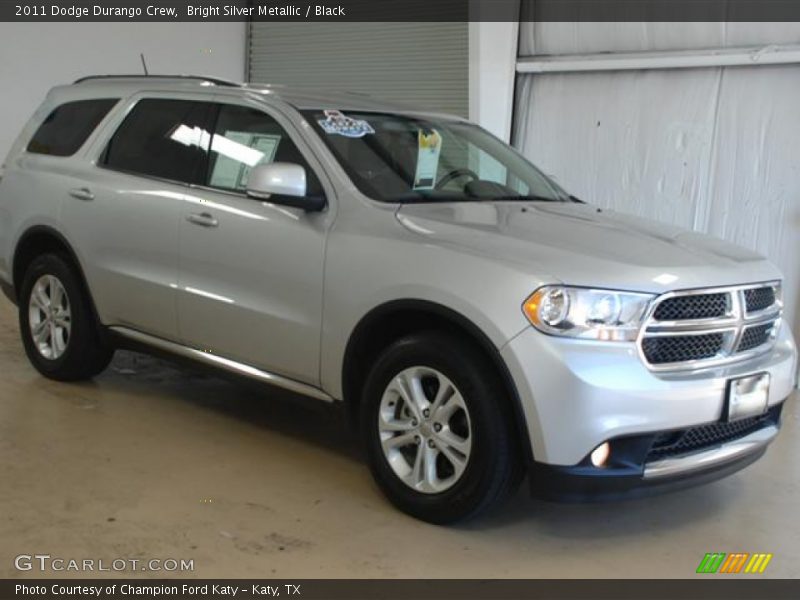 Bright Silver Metallic / Black 2011 Dodge Durango Crew