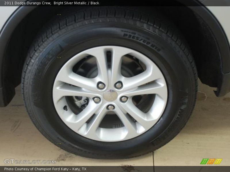 Bright Silver Metallic / Black 2011 Dodge Durango Crew