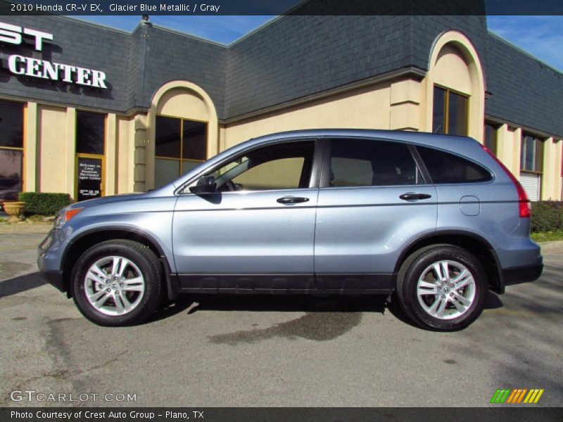 Glacier Blue Metallic / Gray 2010 Honda CR-V EX