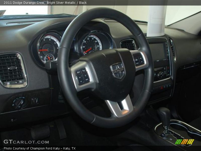 Bright Silver Metallic / Black 2011 Dodge Durango Crew