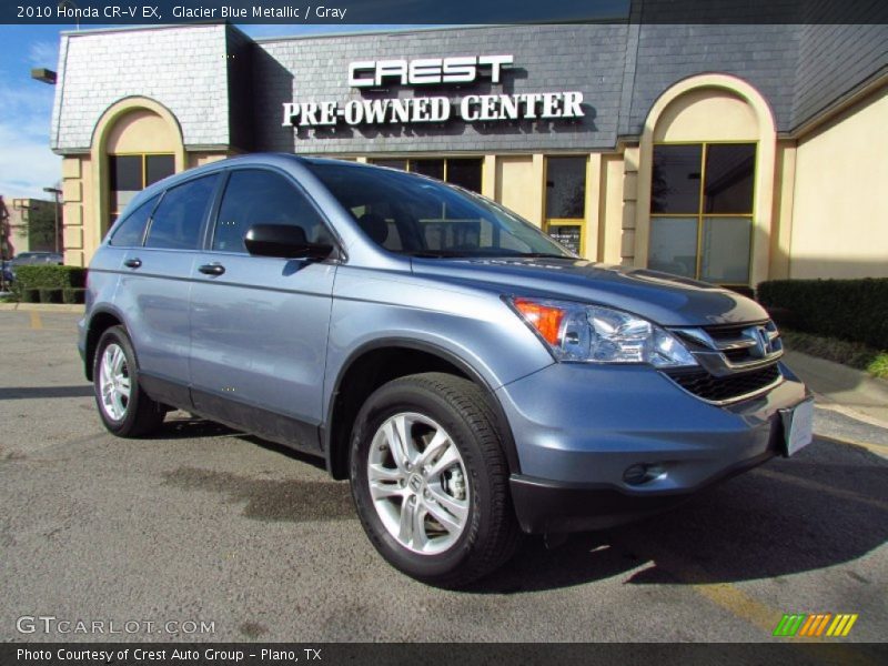 Glacier Blue Metallic / Gray 2010 Honda CR-V EX