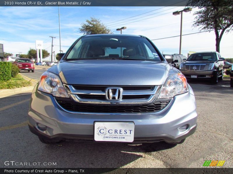 Glacier Blue Metallic / Gray 2010 Honda CR-V EX