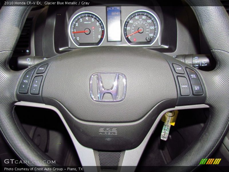 Glacier Blue Metallic / Gray 2010 Honda CR-V EX