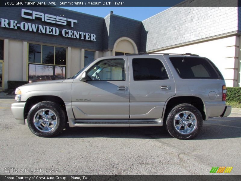 Summit White / Medium Dark Pewter 2001 GMC Yukon Denali AWD