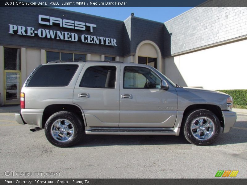 Summit White / Medium Dark Pewter 2001 GMC Yukon Denali AWD