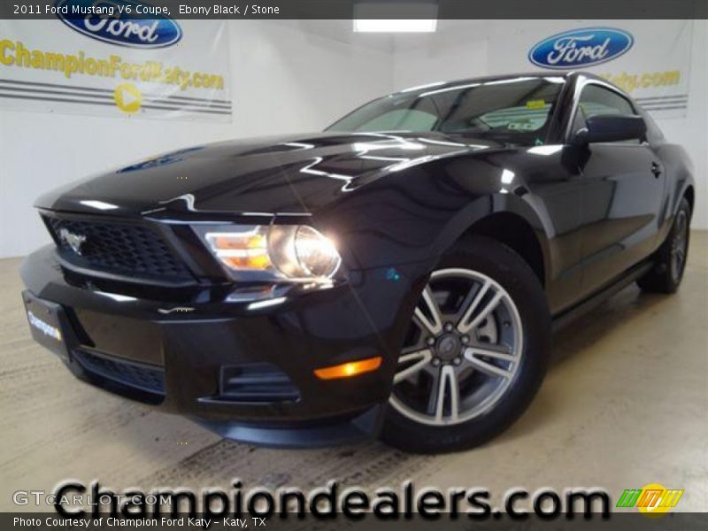 Ebony Black / Stone 2011 Ford Mustang V6 Coupe