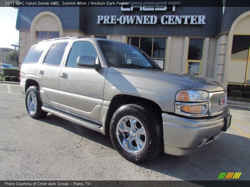Summit White / Medium Dark Pewter 2001 GMC Yukon Denali AWD