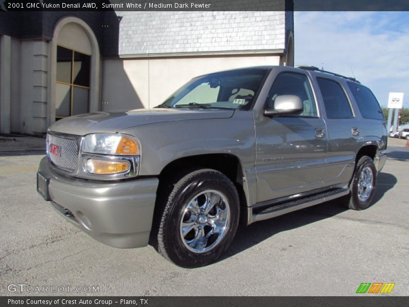 Summit White / Medium Dark Pewter 2001 GMC Yukon Denali AWD