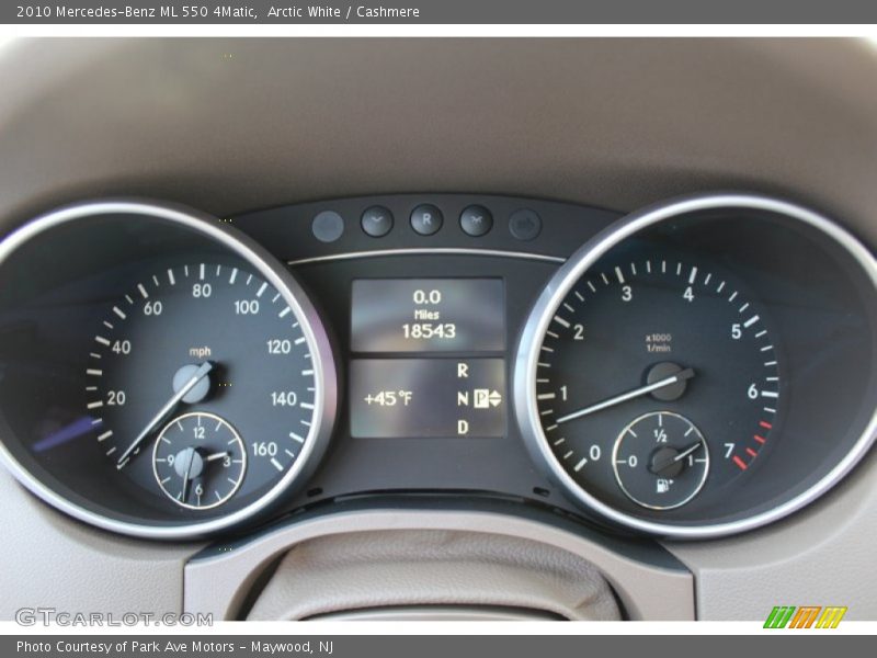  2010 ML 550 4Matic 550 4Matic Gauges