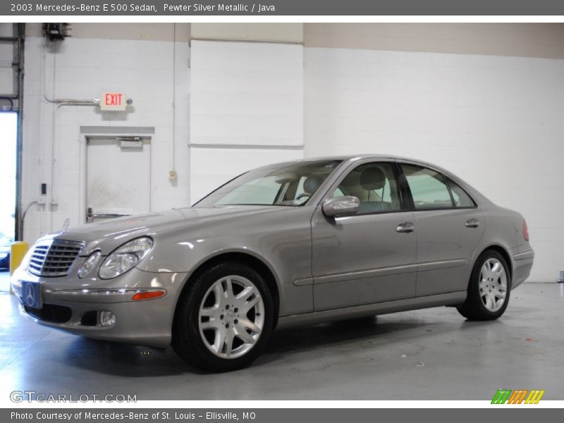 Pewter Silver Metallic / Java 2003 Mercedes-Benz E 500 Sedan