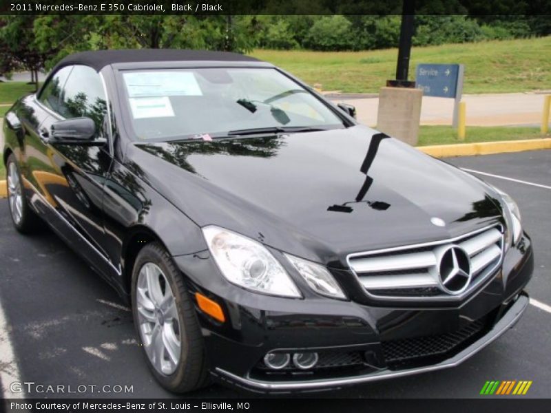 Black / Black 2011 Mercedes-Benz E 350 Cabriolet