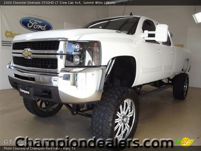 Summit White / Ebony 2009 Chevrolet Silverado 3500HD LT Crew Cab 4x4