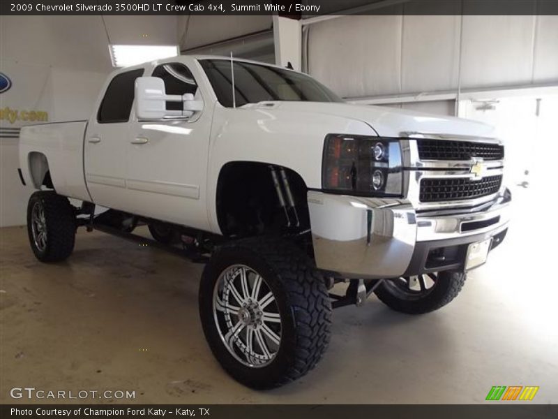 Summit White / Ebony 2009 Chevrolet Silverado 3500HD LT Crew Cab 4x4